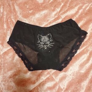 Sexy lace bling kitty panties XS underwear